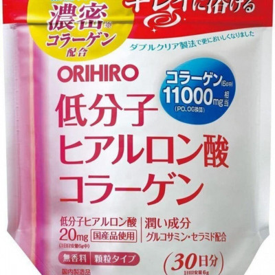 ORIHIRO Low-Molecular Hyaluronic Acid + Collagen marine 180g